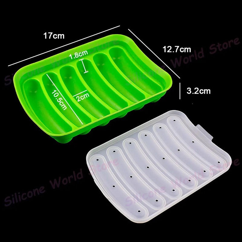 Silicone Sausage Mold with Lid Baby Food Ham Hot Dog Baking Kitchen Tool gallery