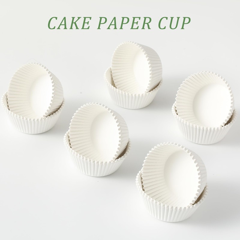 1000 Count White Paper Cupcake Liners, Standard Size 1.4 Inch, Unbleached Bak... gallery