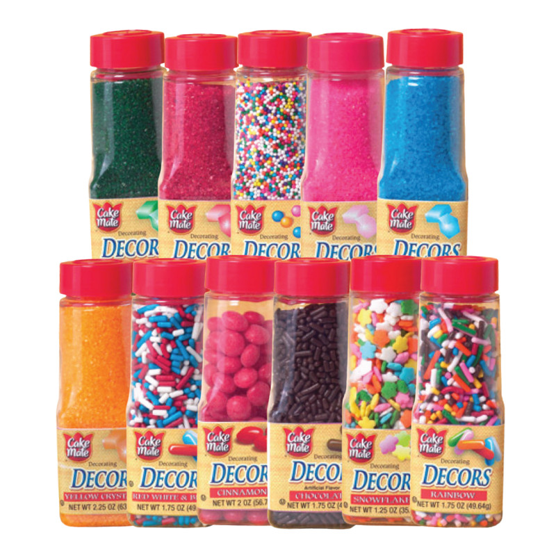 Cake Mate Decorating Decors Shakers Sprinkles Nonpereils Crystals | Mix & Match
