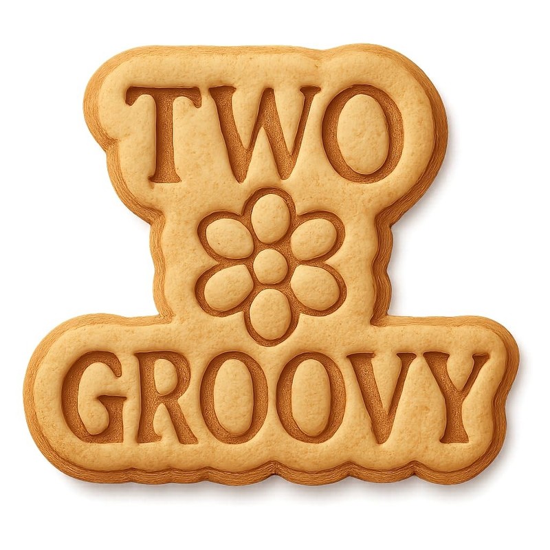 Zen Two Groovy Cookie Cutter & Stamp, Fondant & Clay – 4×3.7
