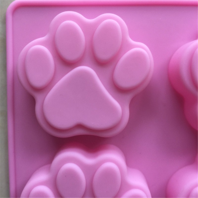 2pcs Puppy Footprints Silicone Cake Mold 6 with Cat Claw Handmade Soap Mold gallery