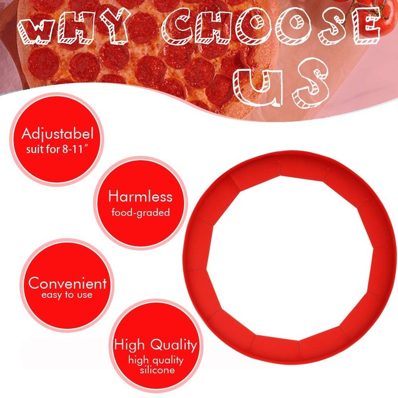 Pie Shield Protector Adjustable Silicone Cover, Fits 8-11.4 Inch Pies, Red gallery