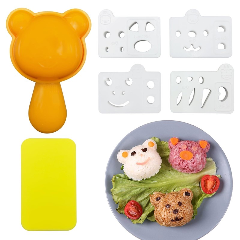 Animal Rice Ball Mold for Kids, Cute Onigiri Sushi Rice Shaper Mold for Lunch...