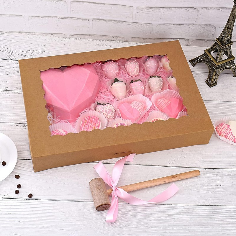 20-Pack Bakery Boxes with Window - 16"x11"x2.5" gallery