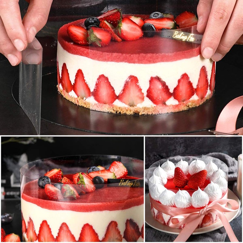 4x394 Inch Clear Cake Collars Acetate Rolls Transparent Baking Mousse Strip gallery