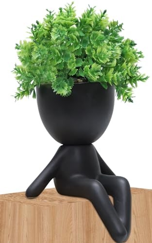 Fake Plants Succulents Office Table Decor Indoor Mini Succulent Plant Black-b