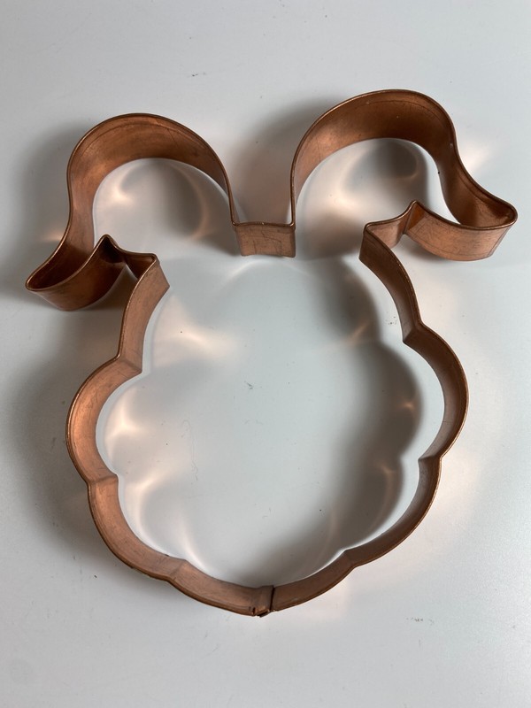 Old River Road Copper Cookie Cutter Easter Bunny Rabbit Head 6″ NWT