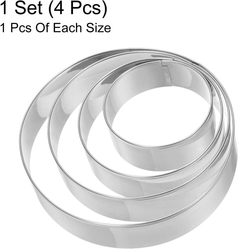 Circle Round Cookie Cutter Set Assorted Sizes Stainless Steel Geometric Biscuit gallery
