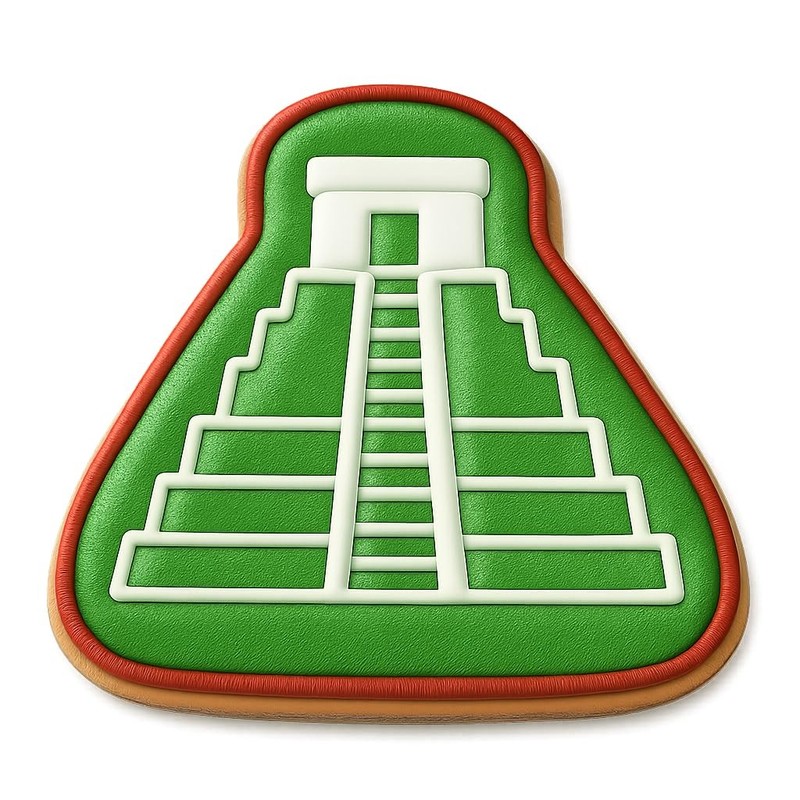 Mayan Pyramid Cookie Cutter & Stamp, Fondant & Clay Cutter - 4x3.6" gallery