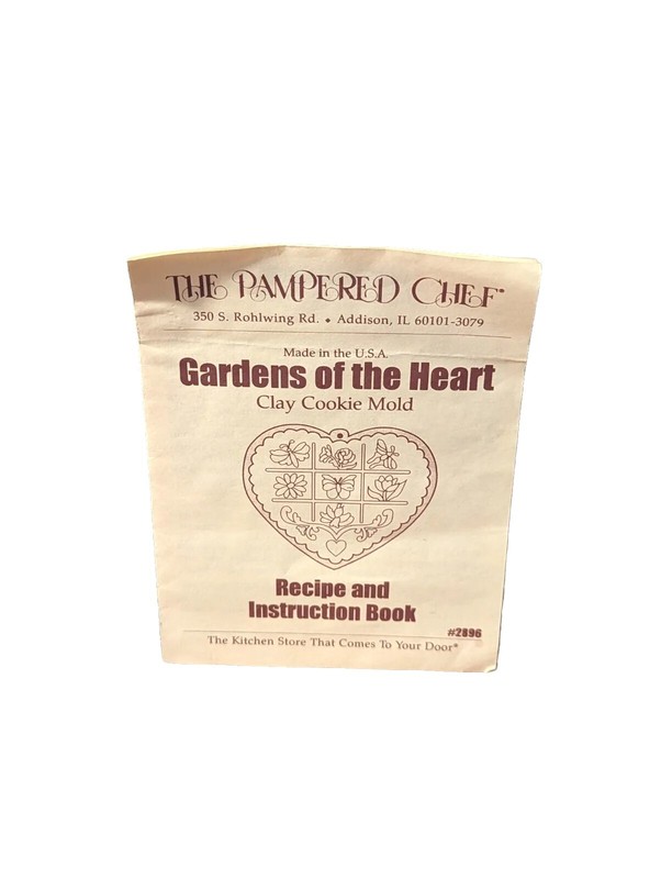 Pampered Chef Clay Stoneware Cookie Mold-Gardens Of The Heart (1996) Butterflies gallery