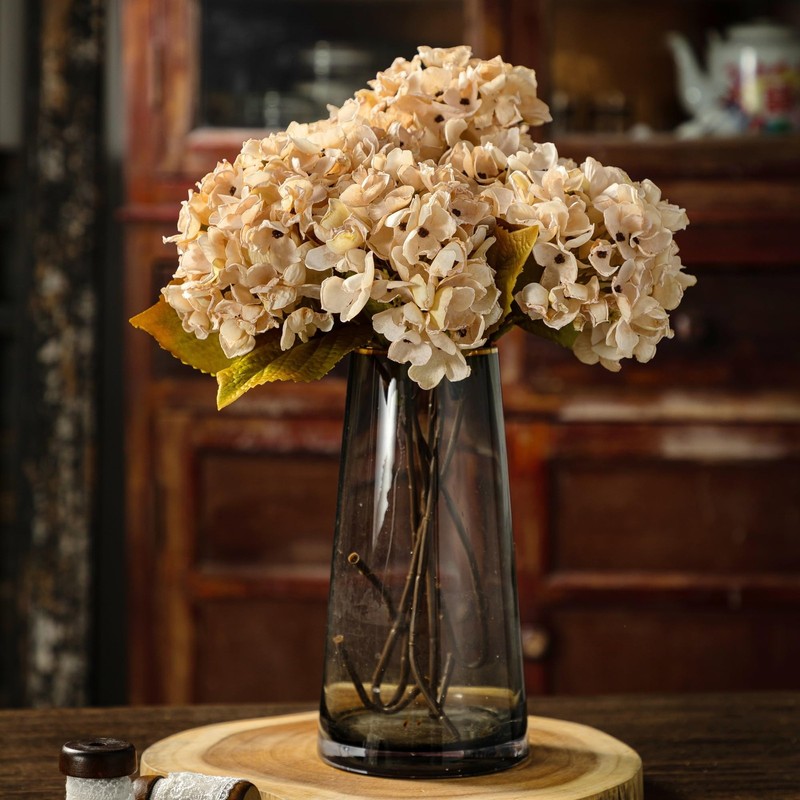 Topia Silk Fall Flowers Artificial Silk Dried Hydrangea Artificial Fall Flowers gallery