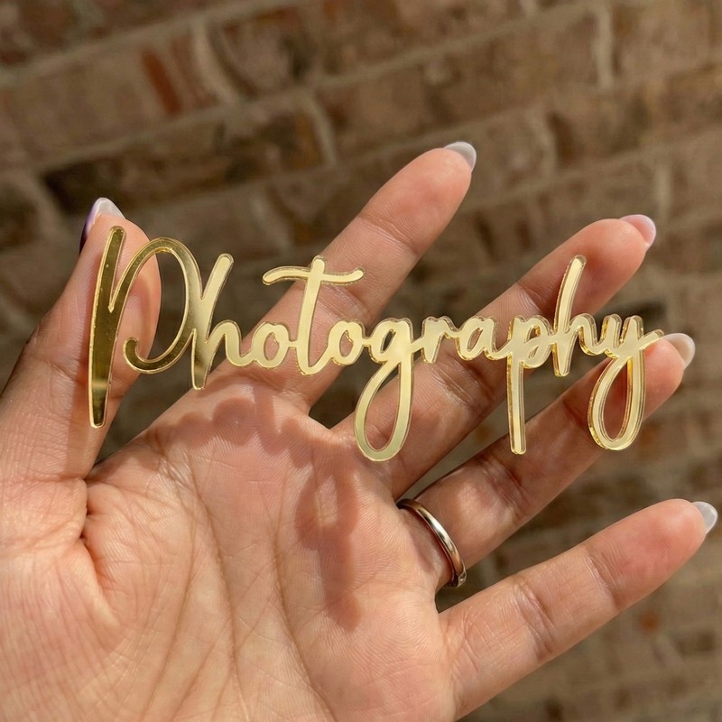 Premium Personalised Name & Word Cake Name Charm Acrylic 3mm Thick