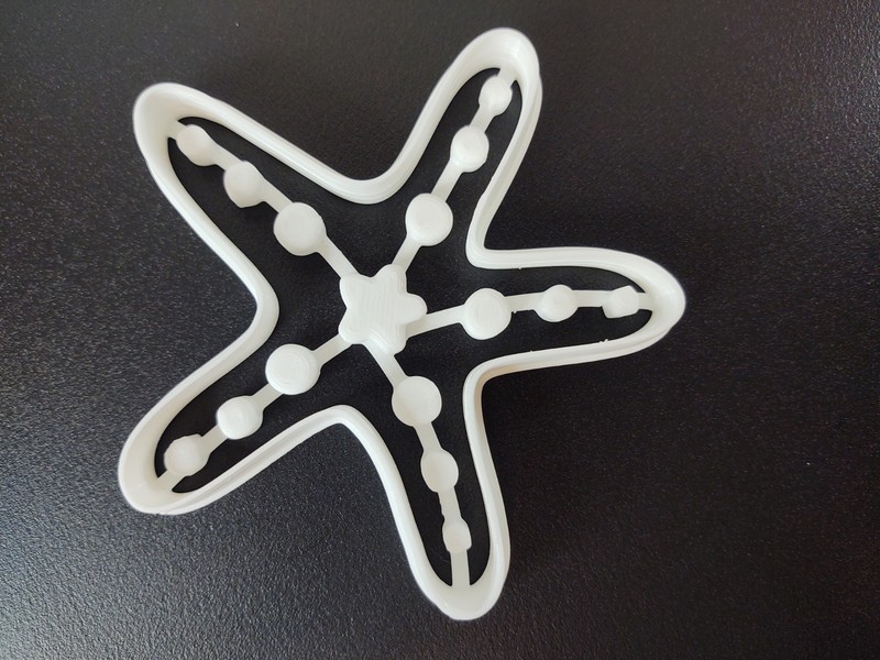 White Star Fish Cutter Stamp & Outline 4" NEW Great for Play Doh Clay & More gallery