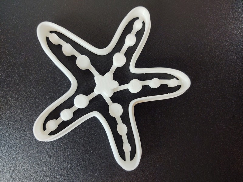 White Star Fish Cutter Stamp & Outline 4″ NEW Great for Play Doh Clay & More