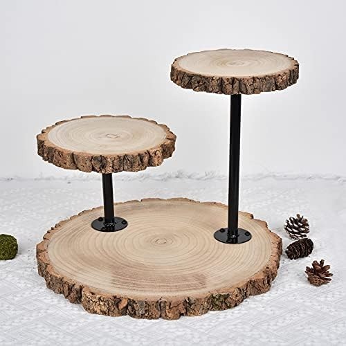 3-Tier Cupcake Wooden Stand 14" Tall Farmhouse Rustic Dessert Display rustic gallery