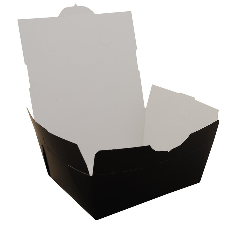 SCT ChampPak™ Disposable Takeout Black Meal Tray w/ Lid (300 Quantity), Stron... gallery