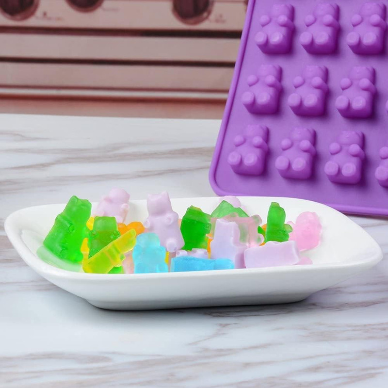 Gummy Bear Silicone Mold Mini Cute Bear Shaped Candy Mold 2PCS-50 Cavity Gummy B gallery