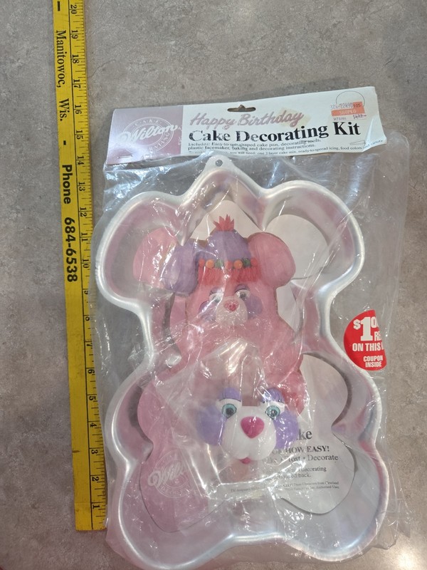 Vintage Wilton Popples Cake Pan RARE New Cake Decorating Kit Happy Birthday gallery