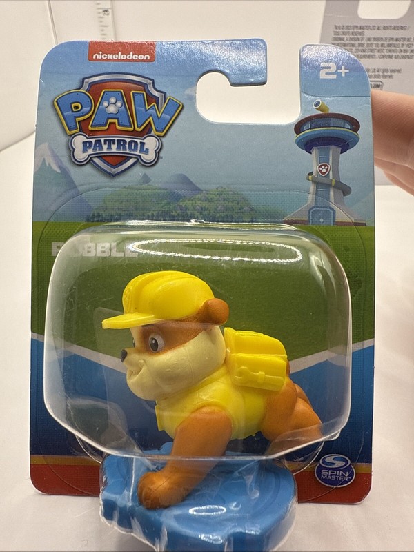 CHASE And RUBBLE 2 Set Paw Patrol Cake Toppers 2” Nickelodeon Spin Master NIB gallery
