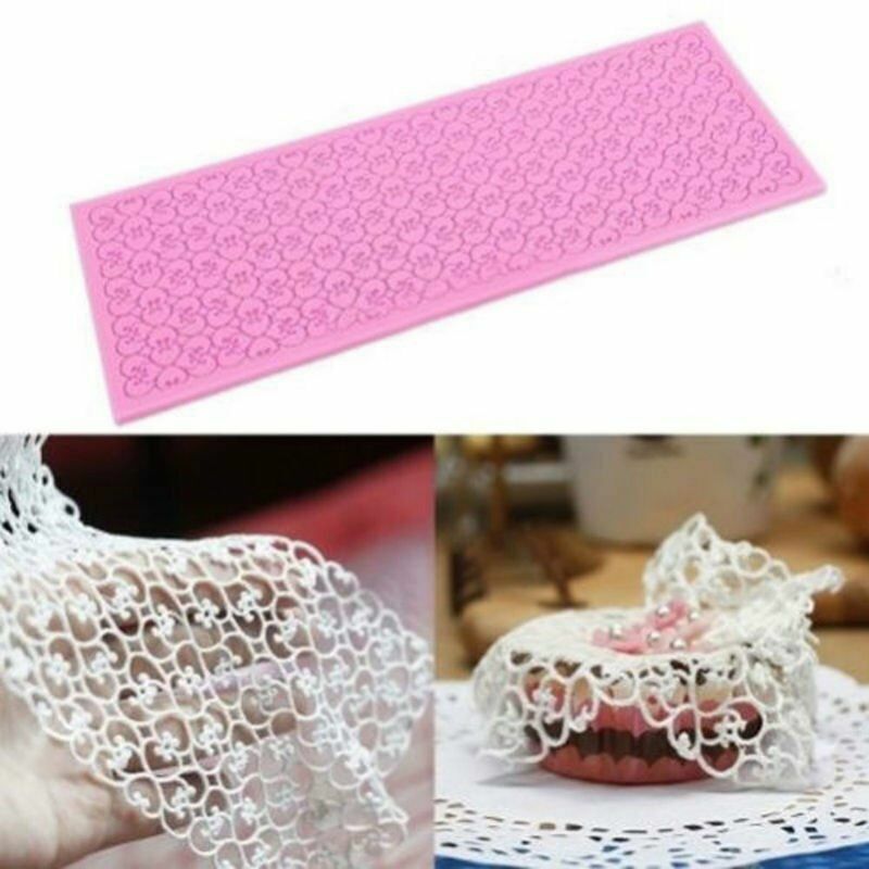 1ps Lace Silicone Mold Mould Sugar Craft Fondant Mat Cake Decorating Baking Tool