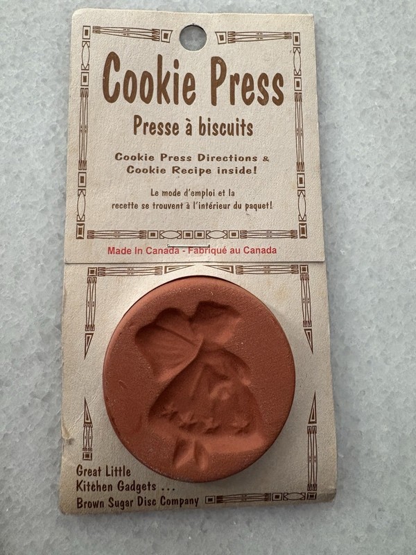 Clay Cookie Press Set: Fairy, Rooster, Apple, Ginger Man + Recipes + Directions gallery