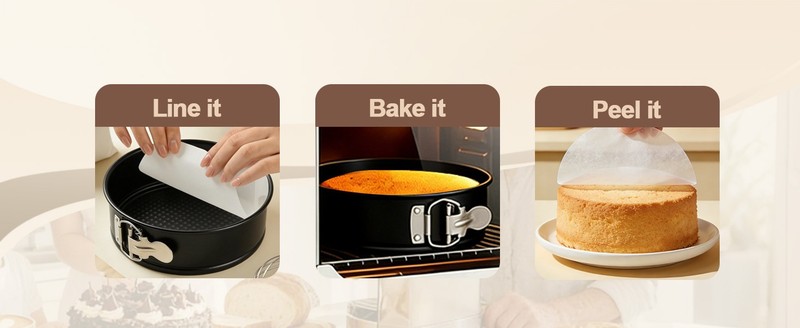 100 Pcs 8" Round Parchment Paper, Precut Non-Sti Oven-Safe Baking gallery