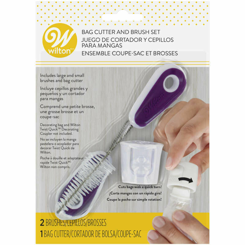 Wiltons Set of 3 Essential Tools 414-1012 Cake Decorating (Cutter & Brush Set).
