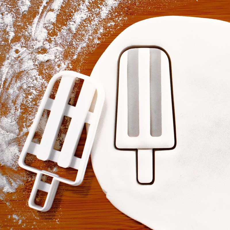 Set of 3 Ice Cream Cookie Cutters - baby shower lolly truck popsicle summer fest gallery