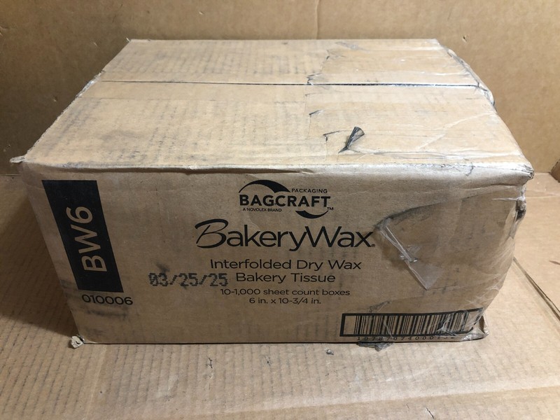 Bagcraft 10006 Interfolded Dry Wax Bakery Tissue (1000/BX, 10 BX/CT) New ** gallery