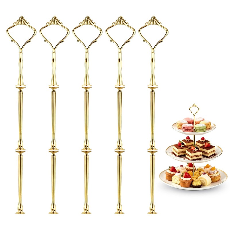 3 Tier Tiered Tray Hardware Kits Fruit Cake Plate Handle Fitting Hardware Rod…