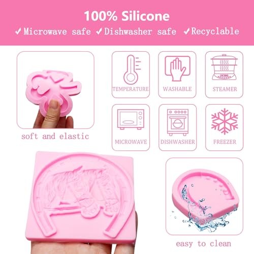 St. Patrick's Day Silicone Chocolate Molds, 5 Pieces Shamrock Pink(XL361) gallery