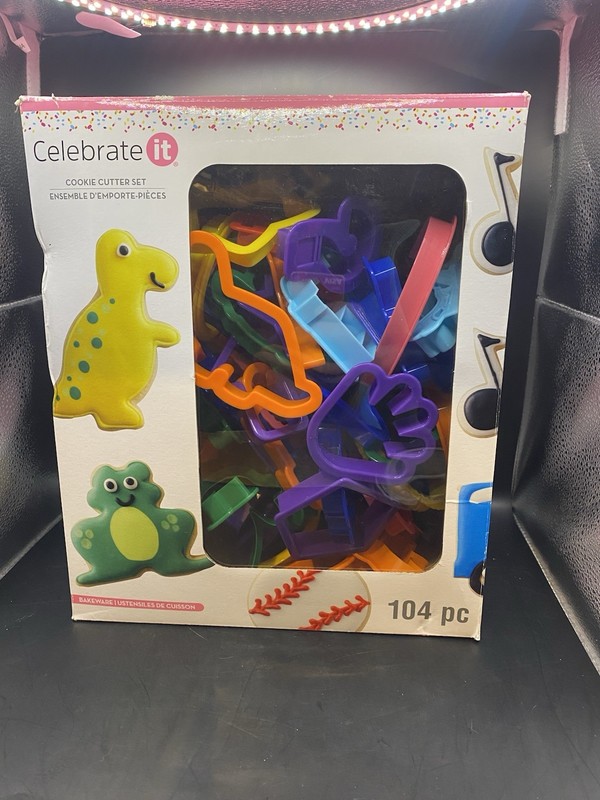 Celebrate it Cookie Cutter set Of Letters,Shapes And Numbers 104 PC