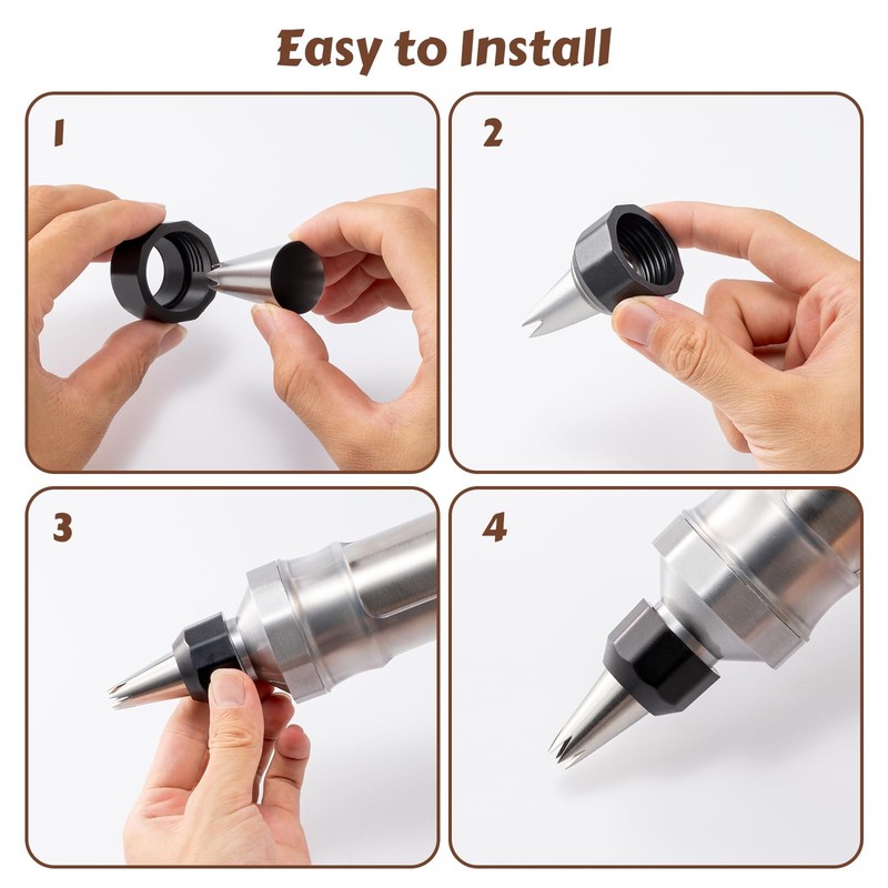 Dessert Decorating Syringe Set, Stainless Steel Frosting & Icing Piping Kit w... gallery