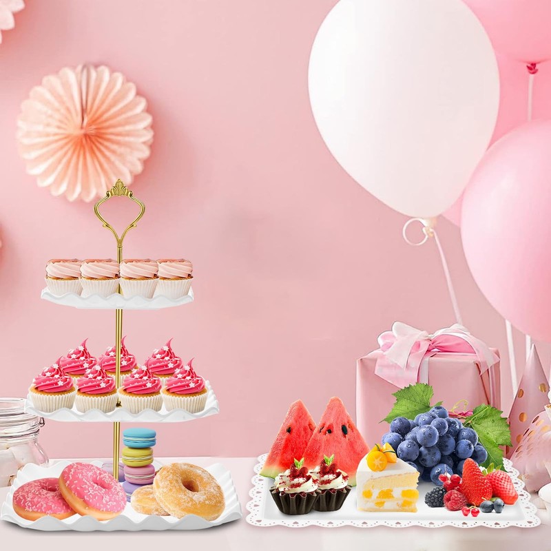 5 Pcs Dessert Table Display Set - 2 X Cupcake Stand Holder/Cup Cake Tier Towe... gallery