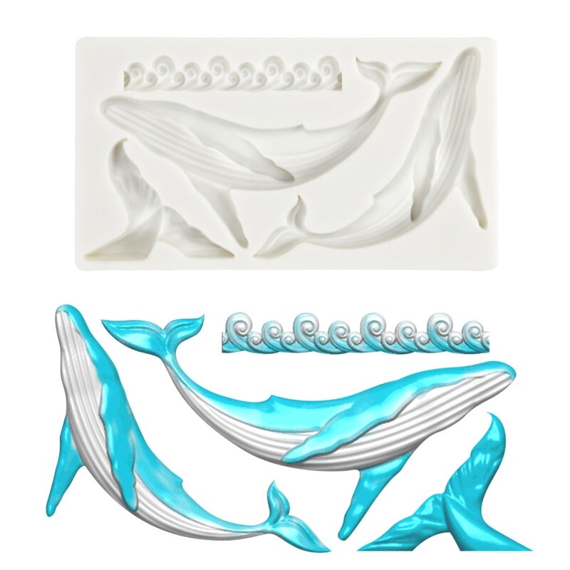 Soap Molds Silicone Whale Shape Mold Handmade DIY Resin Home