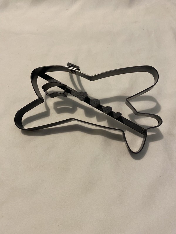 Amaco Metal Airplane Cookie Pancake Cutter w/ handle