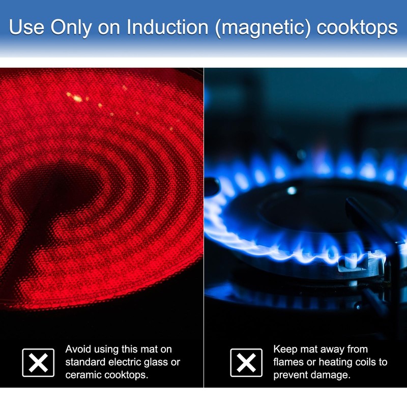 uxcell Silicone Induction Cooktop Protect Mat, 8.6 Inch Round Induction... gallery