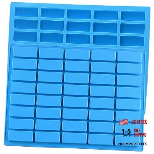 40 Cavity Narrow Rectangle Silicone Caramel Candy Molds For Chocolate Bar