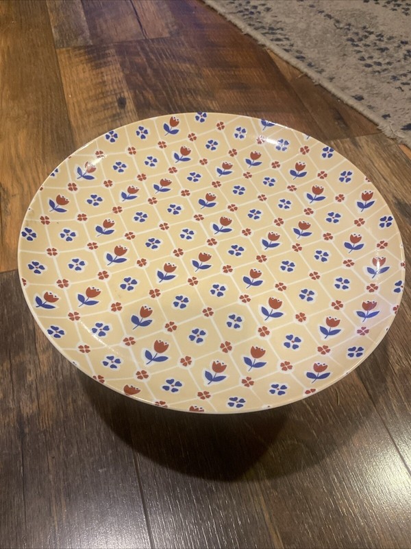 GAILSTYN-SUTTON COUNTRY GARDEN COOK N SERVE FINE CHINA PEDESTAL CAKE STAND PLATE gallery
