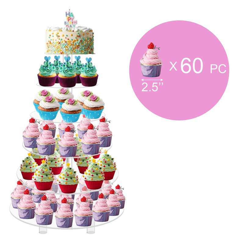 ® 6 Tier Round Acrylic Cupcake Stand-cake stand-dessert stand, cupcake Tower ... gallery