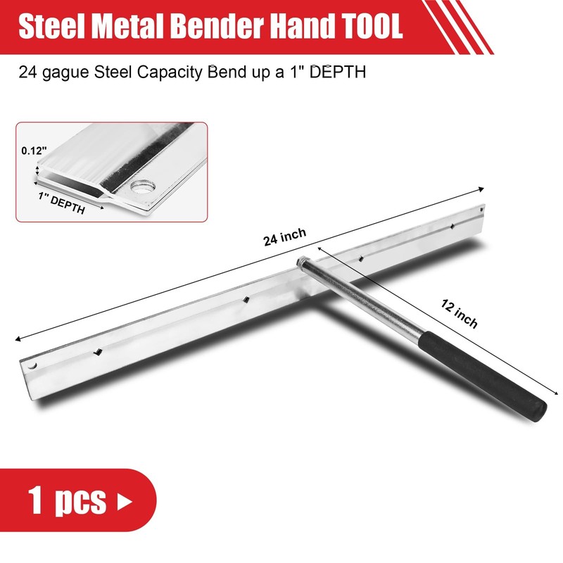 Alwalkee 24 Inch Sheet Metal Bender Manual Hemming Seamer For Standing Seam gallery