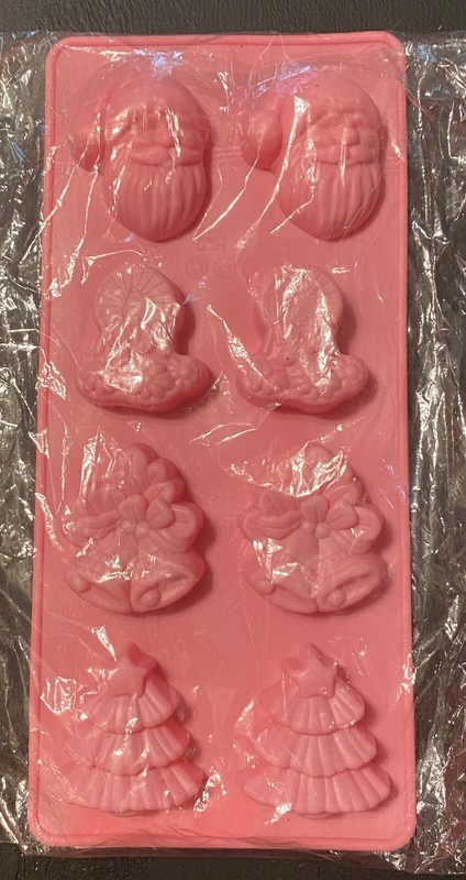 Brand New Christmas Chocolate Mold Silicon Mold Santa Candle Bells Tree 2.5 In gallery