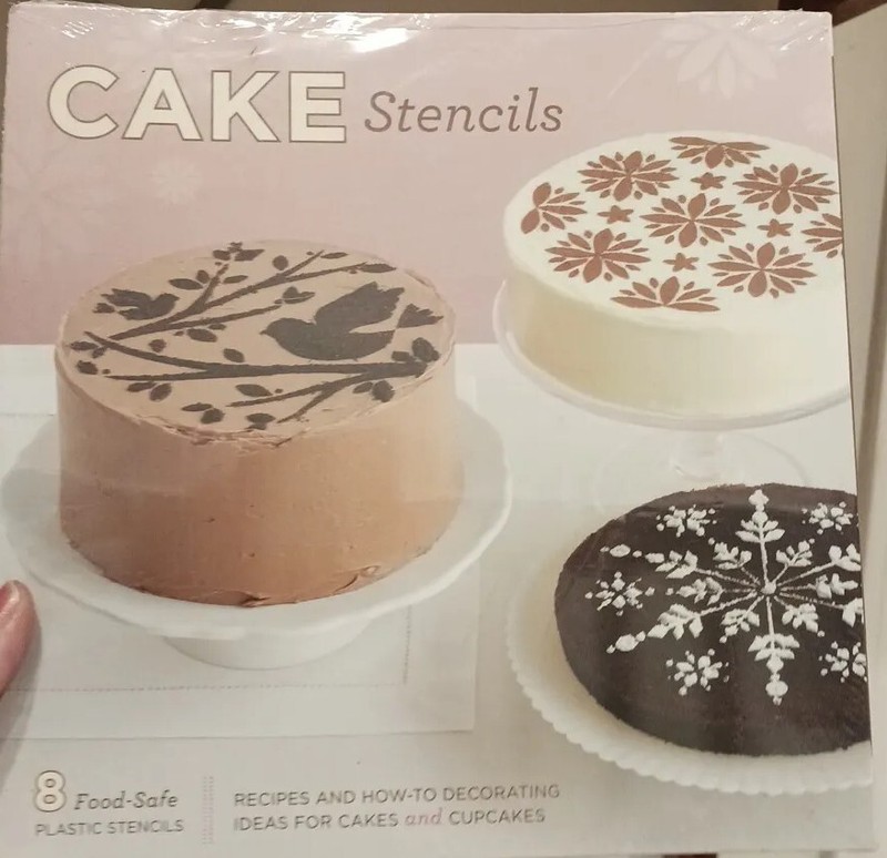 Cake Stencils Kit : Recipes and How-To Decorating Ideas Cakes Cupcakes 8 Pack