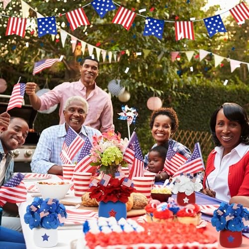 Funnymoom 6 Pack 4th of July Table Decor 250th Anniversary Artificial Flowers gallery