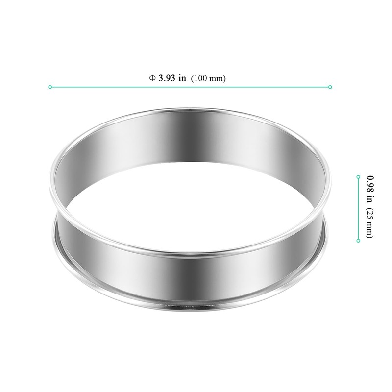 SENJEOK 30 Pack 4 Inch English Muffin Rings, Stainless Steel Crumpet Rings fo... gallery