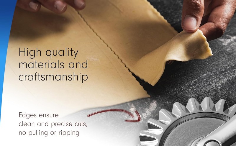 Tredoni 1.6" Pastry Wheel Dough Crimper Stainless Steel Cutter gallery