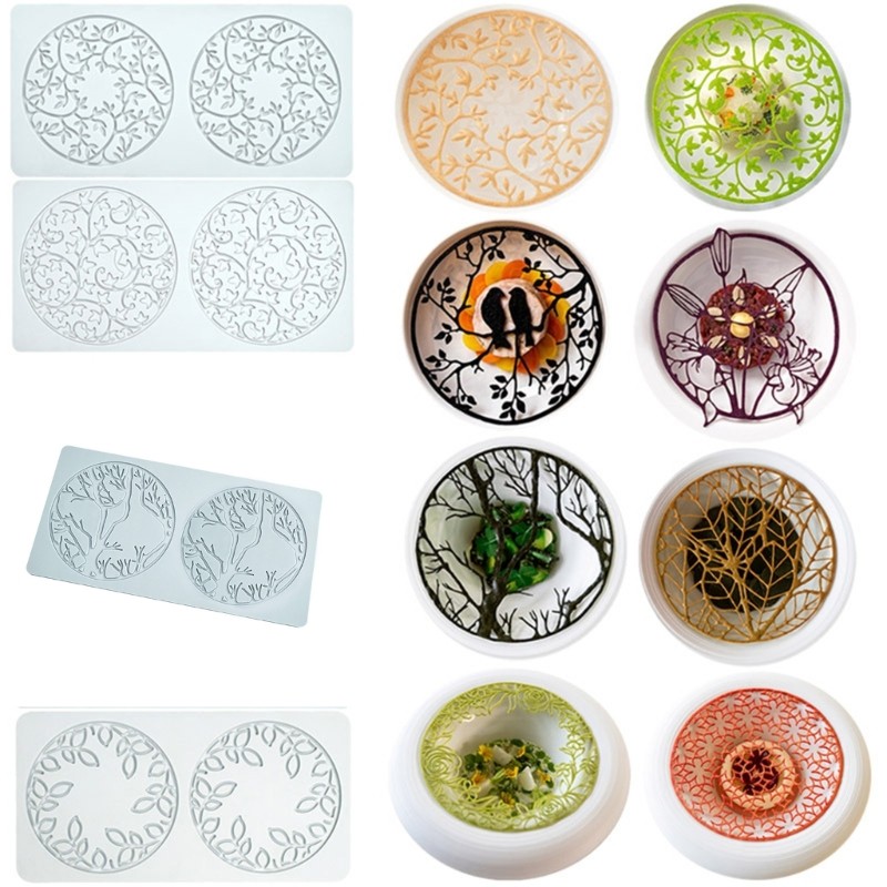 Leaf Branch Pattern Laces Mat Fondants Impression Mat Cake Decorating Supplies gallery