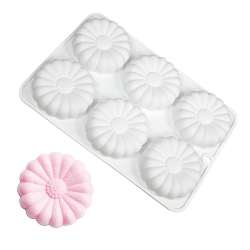 6-Cavity Flower Shape Silicone Mold Fondant Chocolate Mold DIY Mousse Cake Mold gallery