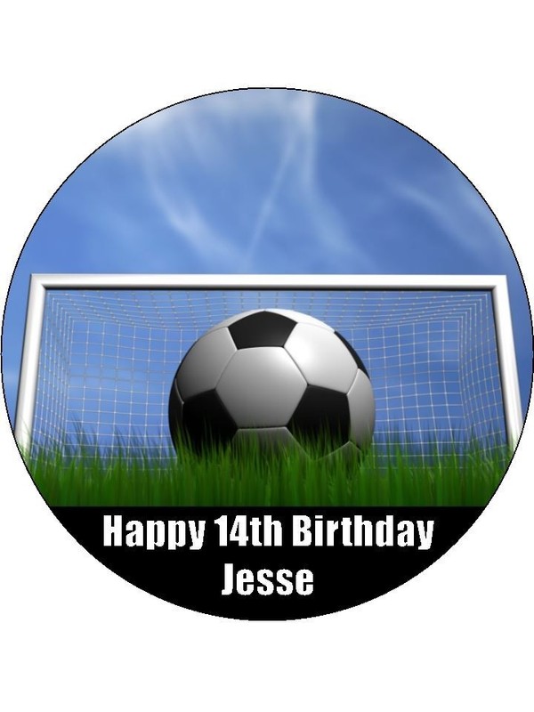 Soccer Ball Edible Icing Cake Topper – Football Birthday Party Decorations