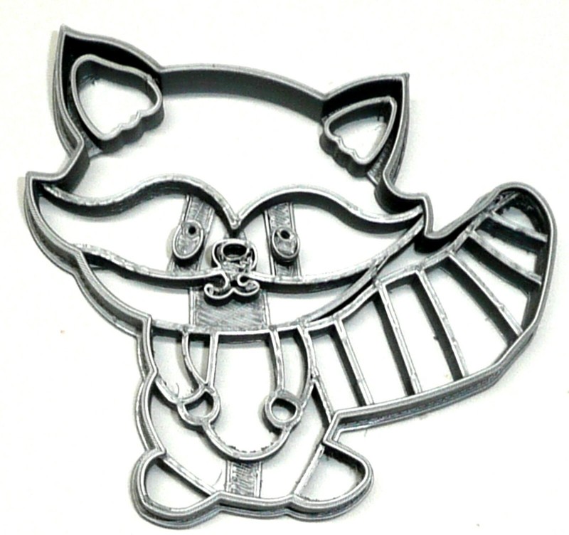 6 X SIZE 1.75″ BABY RACCOON CUB FOREST WOODLAND CUP CAKE TOPPER FONDANT FD2533